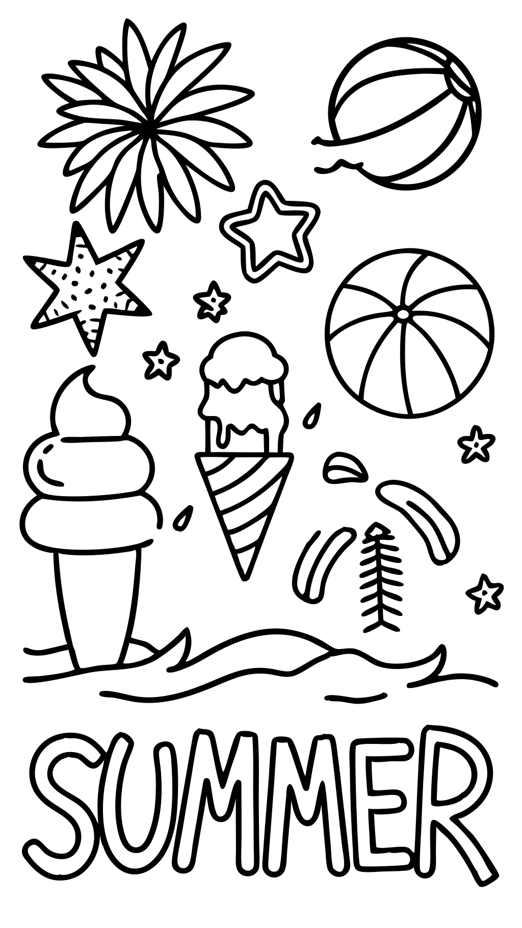 coloring pages printable summer